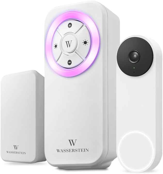 Wasserstein Doorbell Chime for Google Nest Doorbell (Wired, 2nd Gen & 3rd Gen) with Wired Transmitter - NOT Compatible with Nest Doorbell (Battery) - Made for Google Nest - Doorbell NOT Included - Image 1